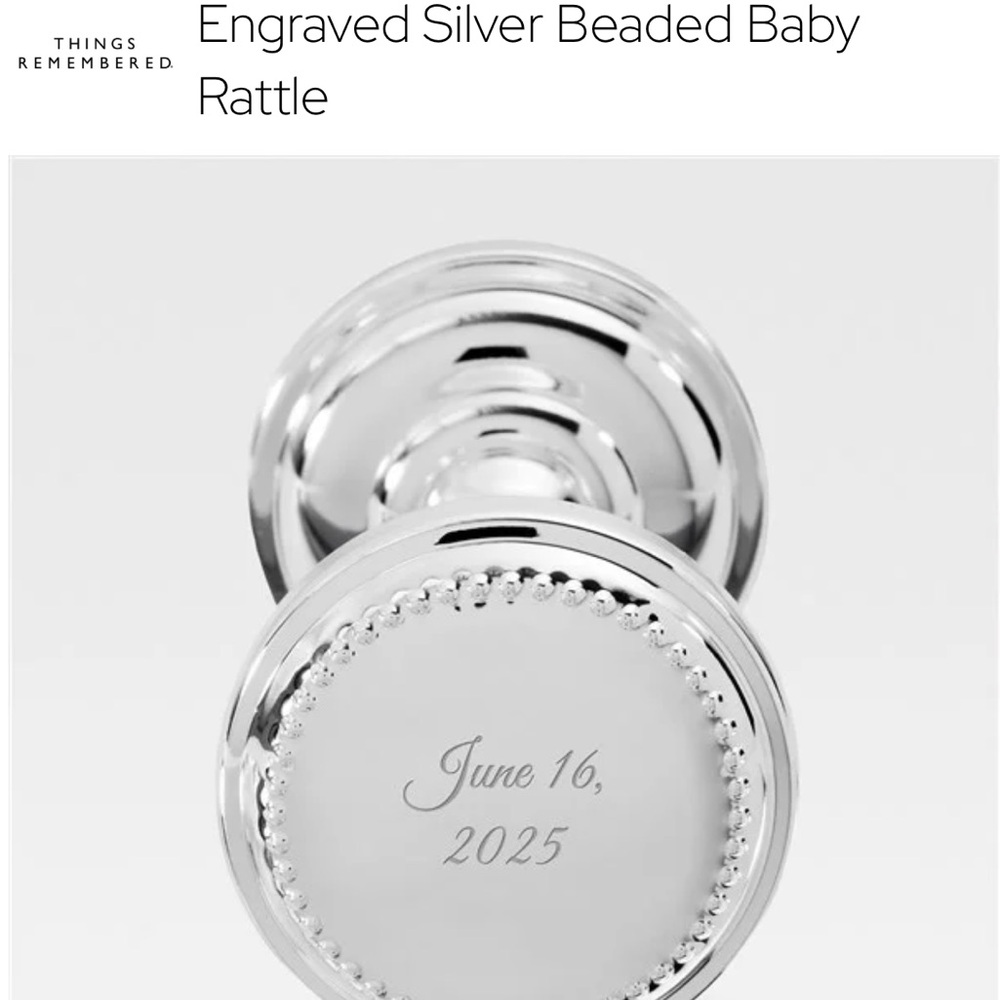 Things Remembered Silver Rattle - Picture 5 of 14